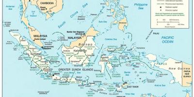 Ինդոնեզիա ջակարտա աշխարհի քարտեզի վրա