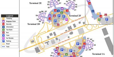 Ջակարտան միջազգային օդանավակայանը քարտեզի վրա